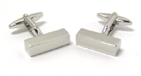 CL11 Cuff Links Rectangular Bar  
