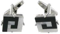 CL69 Cuff Links Chrome-Black-MOP 