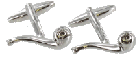 CL87 Cuff Links Smoking Pipe
