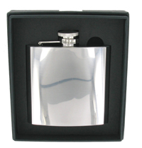 FL5 -  6oz Polished Steel 6oz Flask