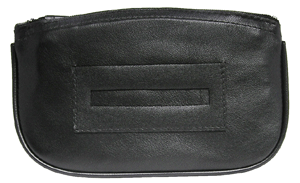 Lamb Skin Zip Pouch with Paper Holder - PO24