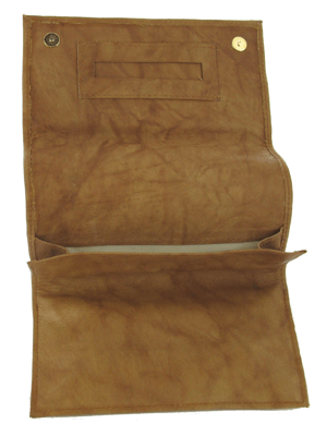 Lamb Skin Button Roll Up PaperHolder - PO27T 