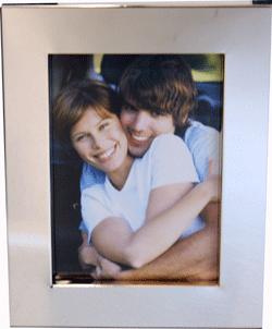FRA09 Photo Frame Silver Plated Steel With Deep Recess 20 x 25cm 