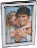 FRA12 Photo Frame Nickel Plated Steel White Epoxy Resin 10 x 15cm 