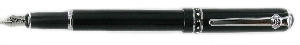 PEN27 Lucerne Black Fountain Pen Swarovski Crystal  