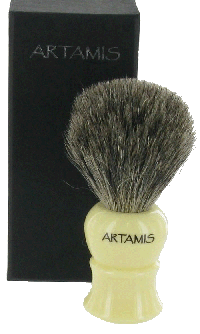 SHV106 - Mixed Badger Shaving Brush With Ivory Coloured Handle